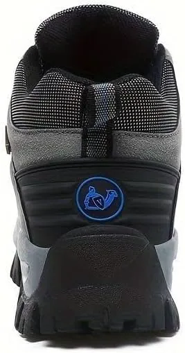 Men Hiking Shoes Mid Top Waterproof Boots Trekking Trails Outdoor Work Shoes Men's Trendy Durable Lace Up Hiking Boots, Comfy Non Slip Shoes for Men's Outdoor Activities
