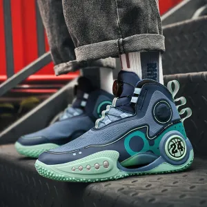 Mens Basketball Shoes Non Slip Sneakers Professional Basketball Sports Shoes for Men Running Shoes (Blue,9.5)