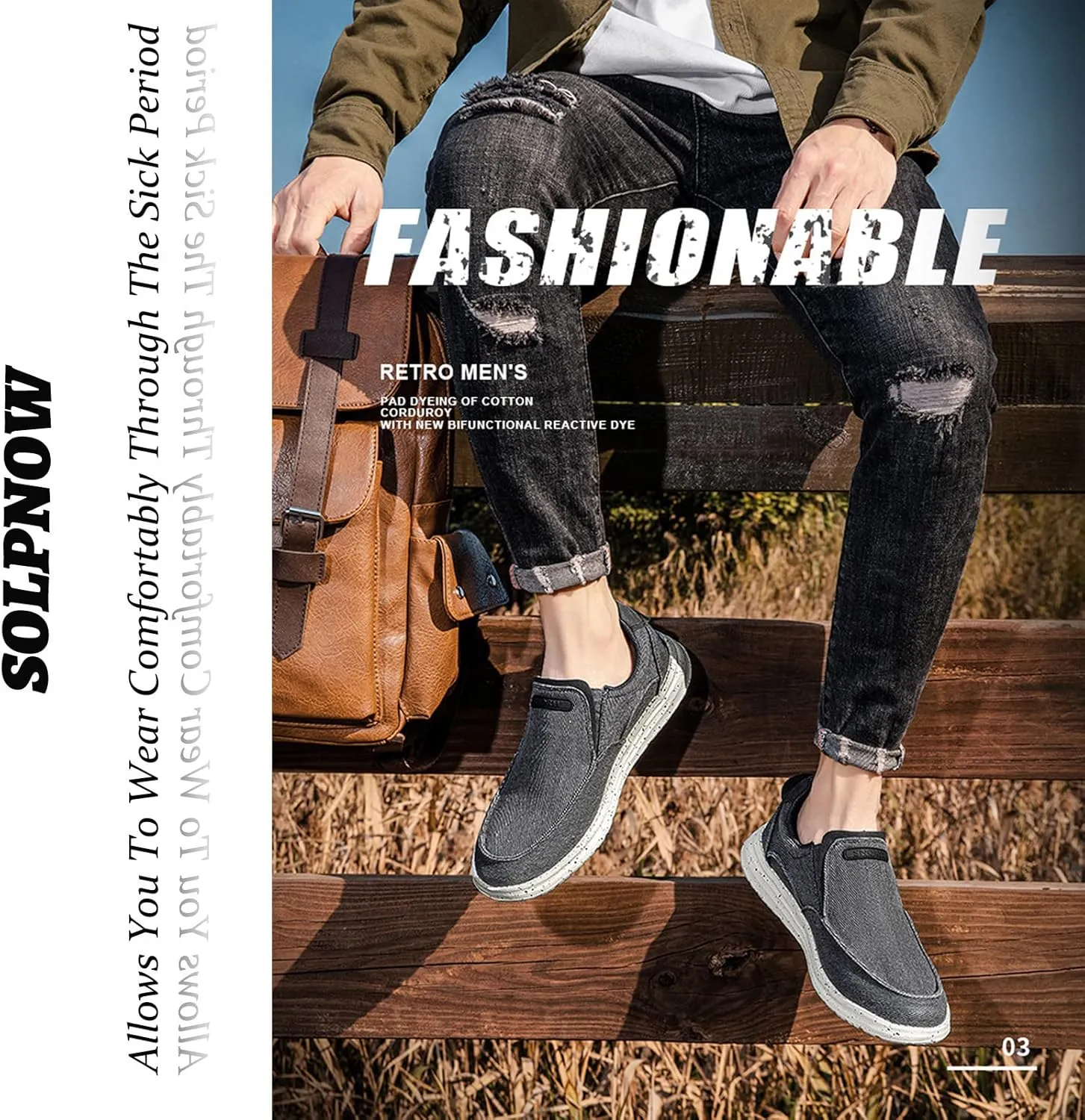 Mens Canvas Casual Loafers One Stirrup Walking Shoes,Lightweight Comfortable Hiking Sports Driving Shoes,Orthopedic Diabetic Slip Resistant Shoes