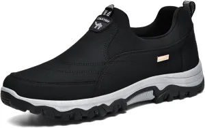 Men's Fashion Lightweight Canvas Orthopedic Walking Slippers Non Slip Casual Arch Supported Driving Flat Shoes Comfortable and Breathable Canvas Shoes