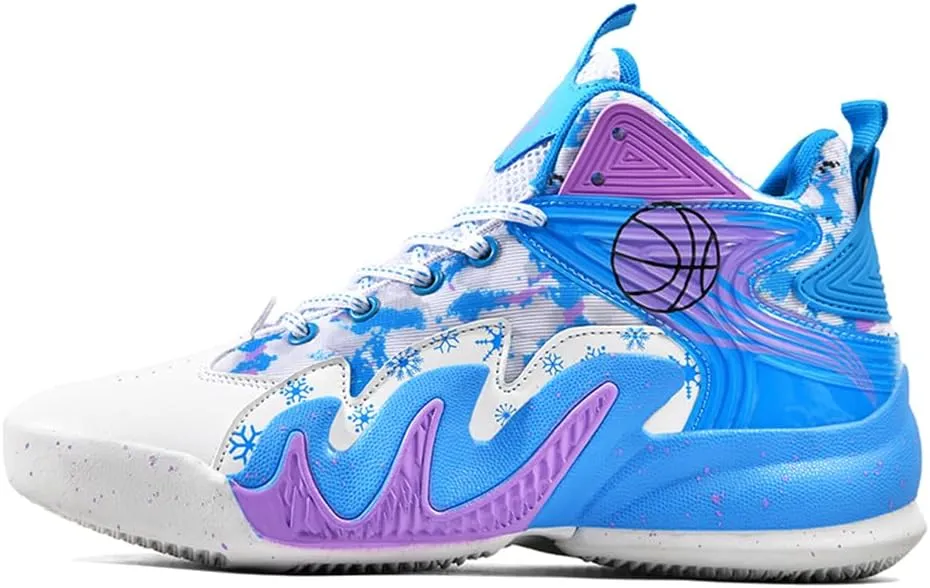 Men's High Top Anti-Slip Cushioning Basketball Shoes Fashion Running Sneakers Light Training Athletic Shoes