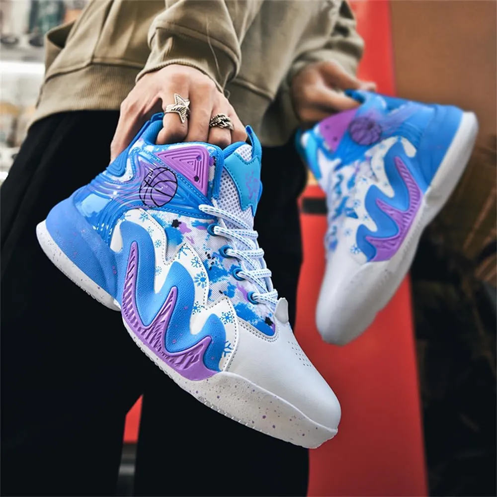 Men's High Top Anti-Slip Cushioning Basketball Shoes Fashion Running Sneakers Light Training Athletic Shoes