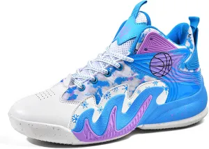 Men's High Top Anti-Slip Cushioning Basketball Shoes Fashion Running Sneakers Light Training Athletic Shoes