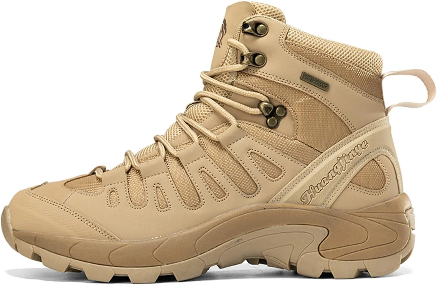 Men's Hiking Shoes Non Slip Water proof Trekking Outdoor Training Boots Fashionable Simple Solid Color Thick Sole Comfortable Lace Up Casual Winter Ankle Boots