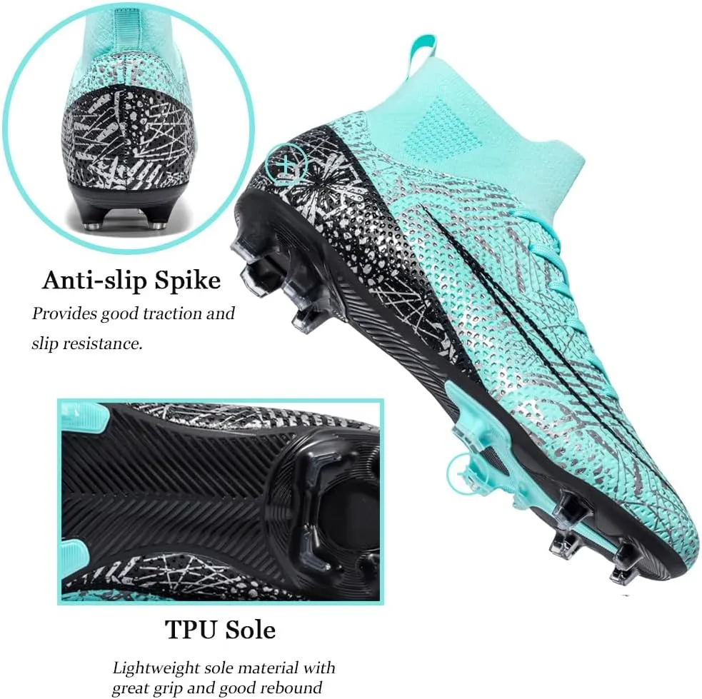 Men's Lightweight Soccer Cleats for Football Training: Non-Slip Professional Futsal Shoes - Futsal Shoes for Youth