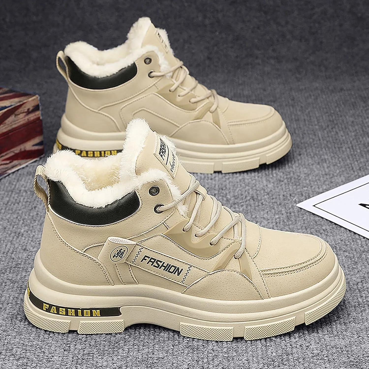 Mens Snow Boots Cotton Short Shoes Snow Boots Boots for Men for Snow Hiking Boots Women aterproof