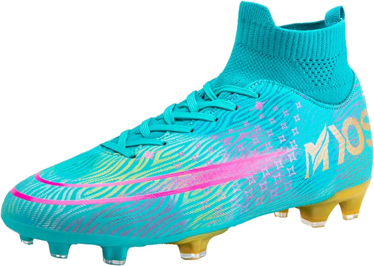 Men's Soccer Shoes Boys Professional High-Top Football Shoes Youth Outdoor Indoor Turf Soccer Cleats