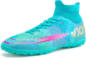 Men's Soccer Shoes Boys Professional High-Top Football Shoes Youth Outdoor Indoor Turf Soccer Cleats