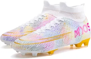 Men's Soccer Shoes Boys Professional High-Top Football Shoes Youth Outdoor Indoor Turf Soccer Cleats
