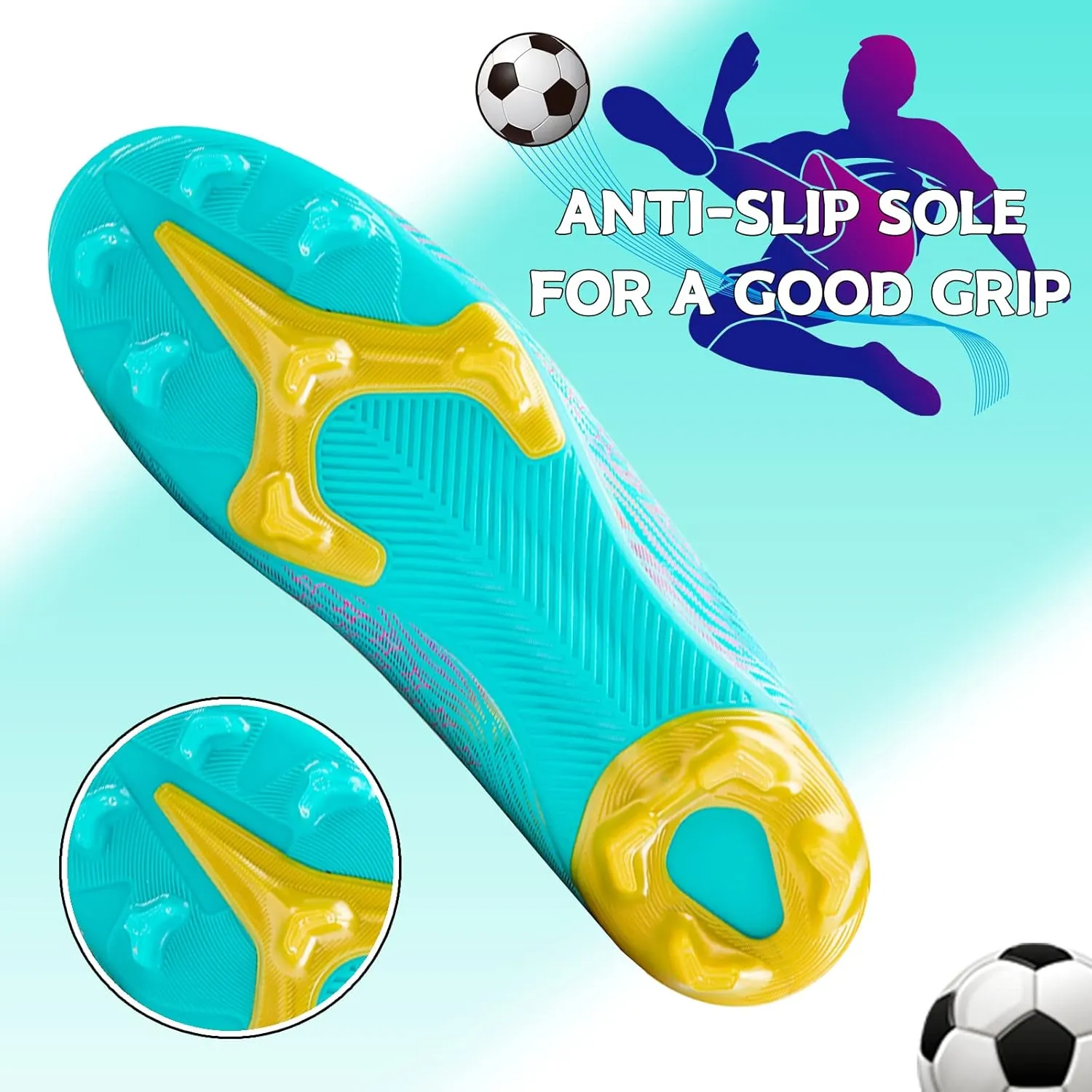 Men's Soccer Shoes Boys Professional High-Top Football Shoes Youth Outdoor Indoor Turf Soccer Cleats