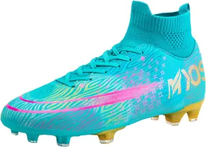 Men's Soccer Shoes Boys Professional High-Top Football Shoes Youth Outdoor Indoor Turf Soccer Cleats