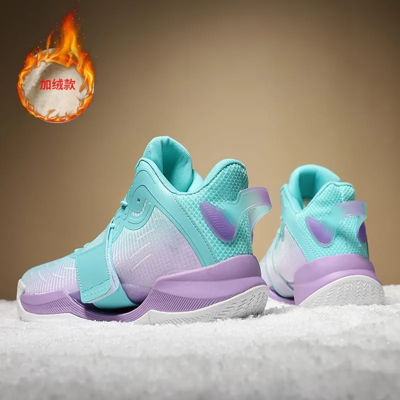 Men's Stylish Athletic Shoes High Upper Basketball Shoes Men Breathable Sports Shoes Anti Slip High Top Mens Basketball Shoes Non Slip Outdoor