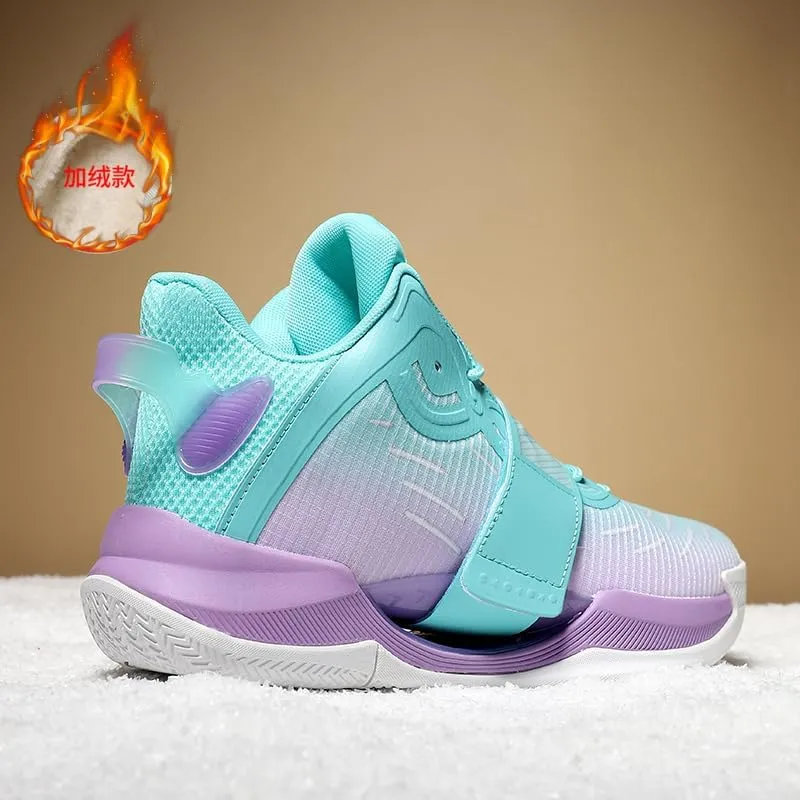 Men's Stylish Athletic Shoes High Upper Basketball Shoes Men Breathable Sports Shoes Anti Slip High Top Mens Basketball Shoes Non Slip Outdoor