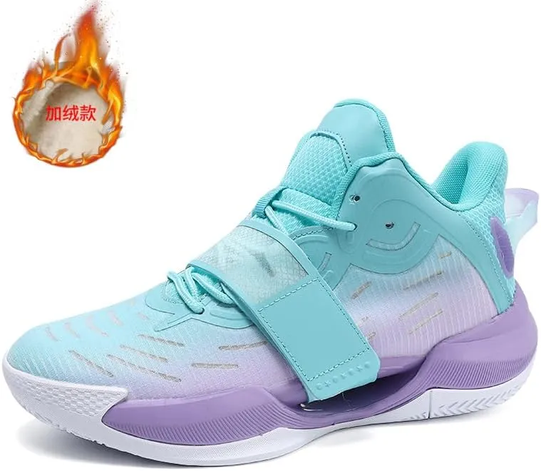 Men's Stylish Athletic Shoes High Upper Basketball Shoes Men Breathable Sports Shoes Anti Slip High Top Mens Basketball Shoes Non Slip Outdoor