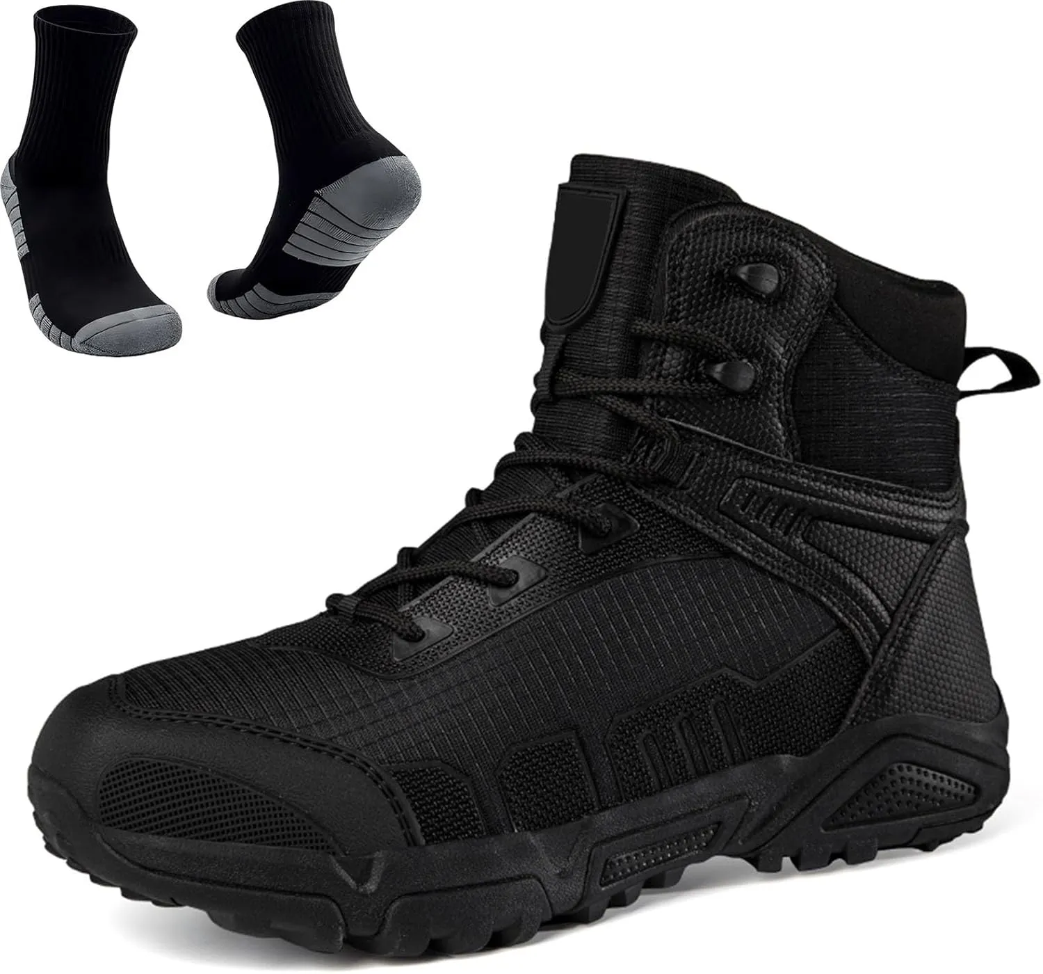 Mens Tactical Combat Boots | Waterproof, Lightweight, Slip-Resistant Hiking Boots for Outdoor, Work, and Military Use