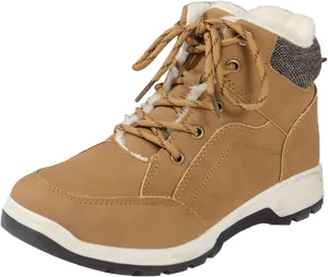Men's Winter Snow Boots Waterproof Hiking Booties Warm Fur Lined Winter Boot Non-Slip Outdoor Ankle Shoes