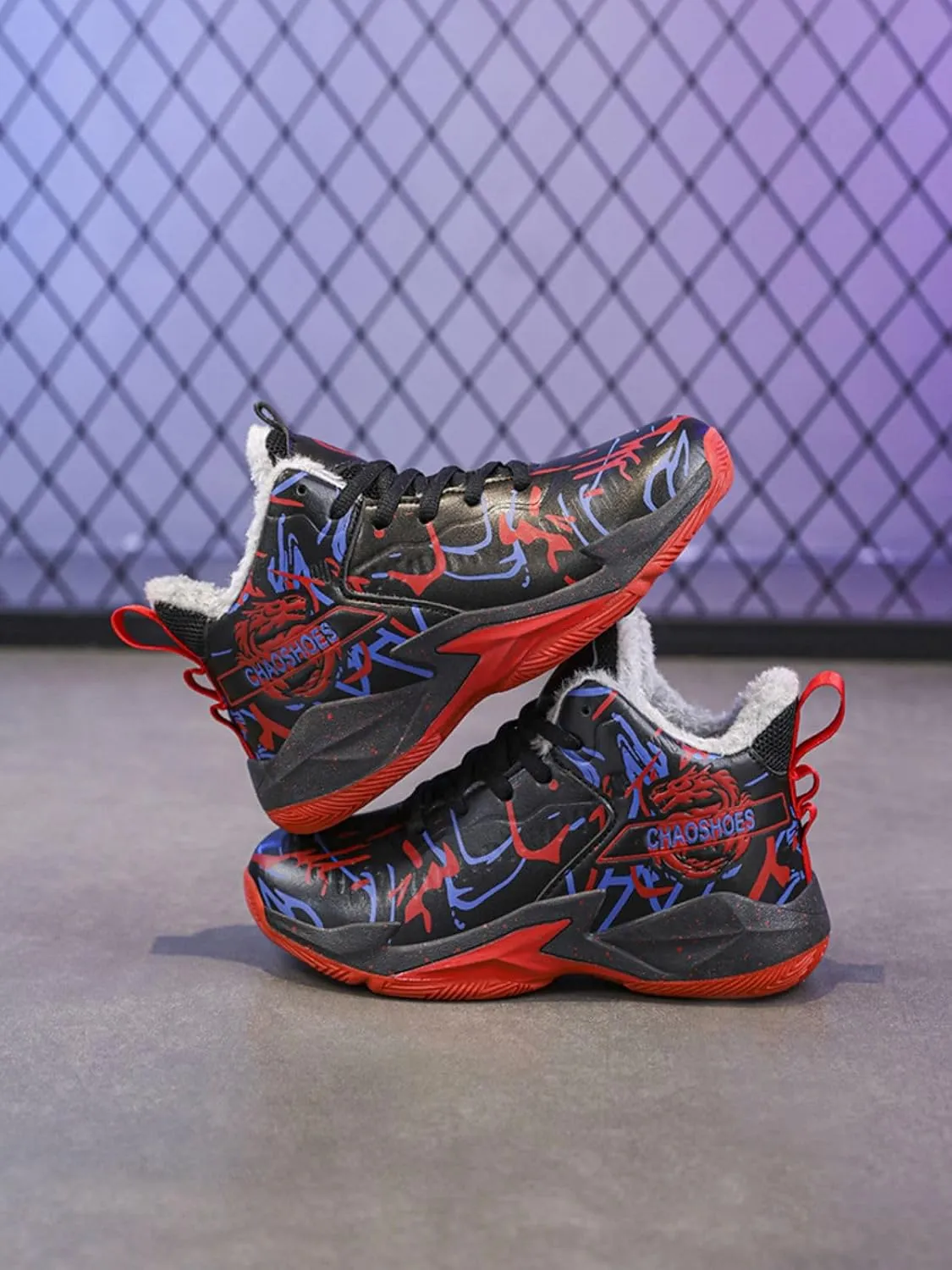 New Plush Fashion Children's Basketball Shoes