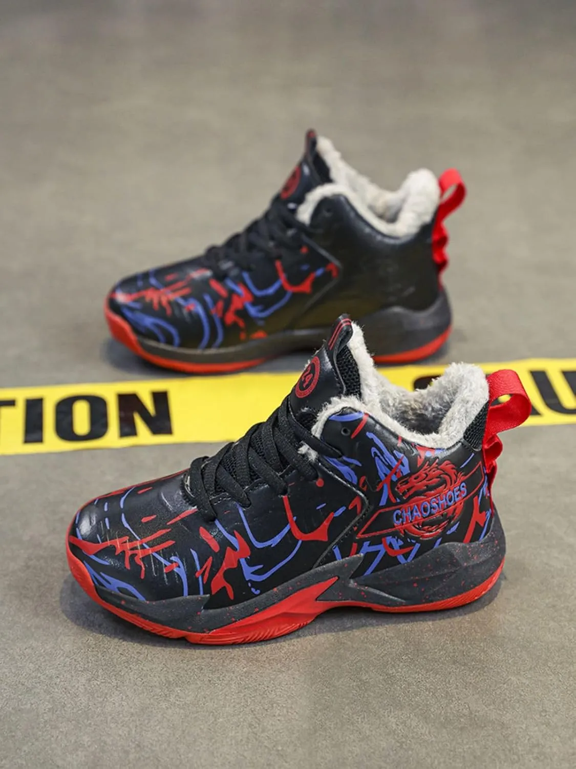 New Plush Fashion Children's Basketball Shoes
