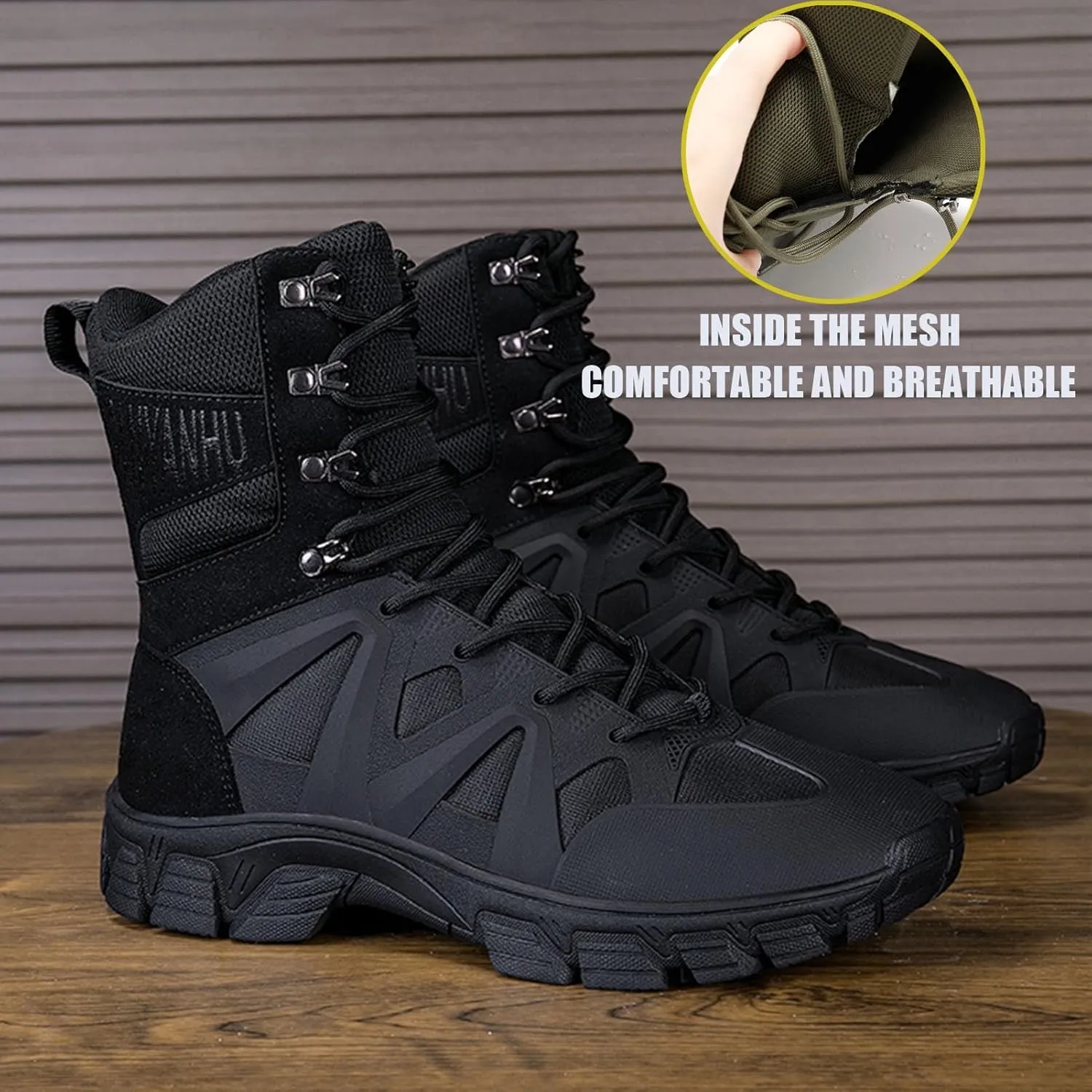 Outdoor Tactical Boots for Men | Waterproof, Lightweight, and Anti-Slip Combat Shoes for Hiking, Work, and Hunting