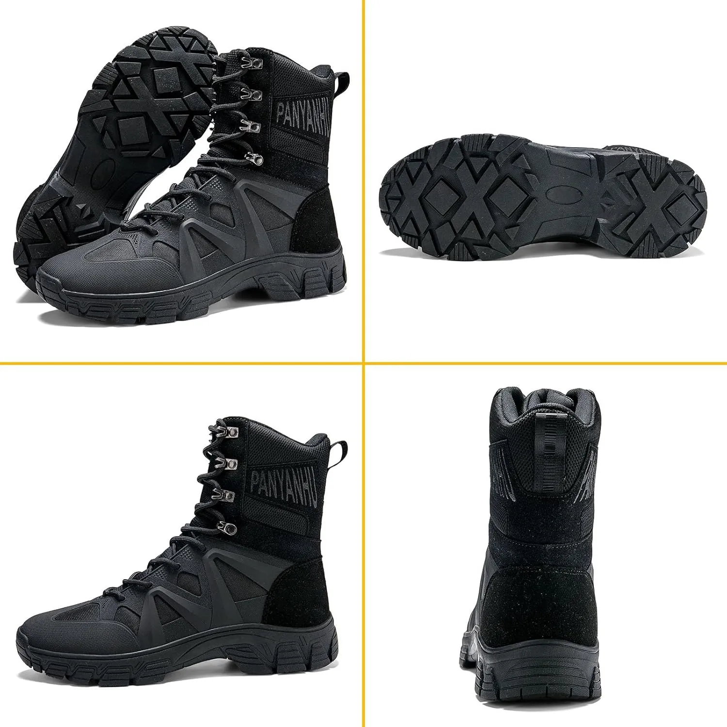 Outdoor Tactical Boots for Men | Waterproof, Lightweight, and Anti-Slip Combat Shoes for Hiking, Work, and Hunting