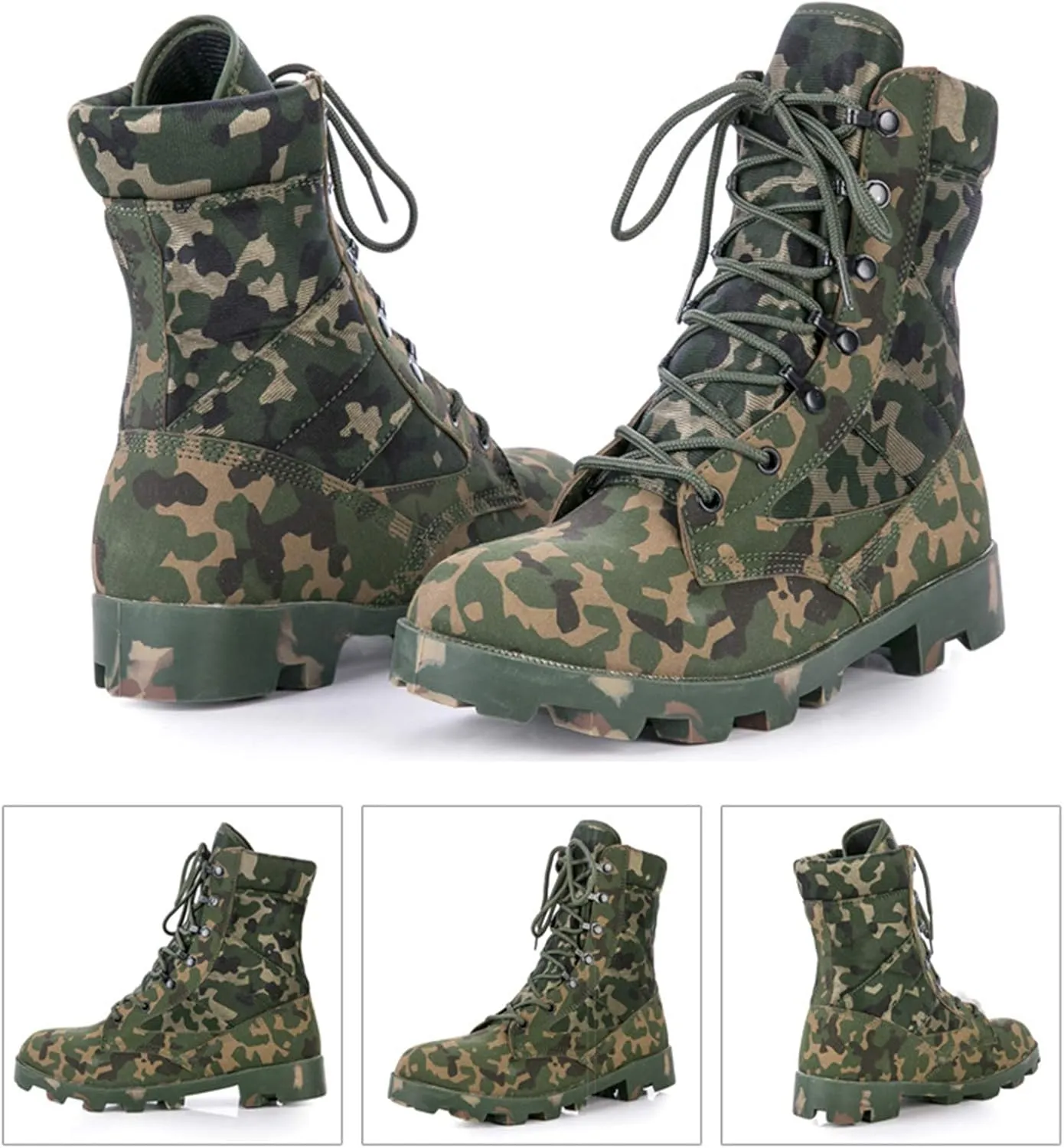 Outdoor Tactical Boots, Men Camouflage Military Combat Boots, Non-Slip Wearable Hiking Shoes, Autumn Hiking Shoes, Comfortable Breathable