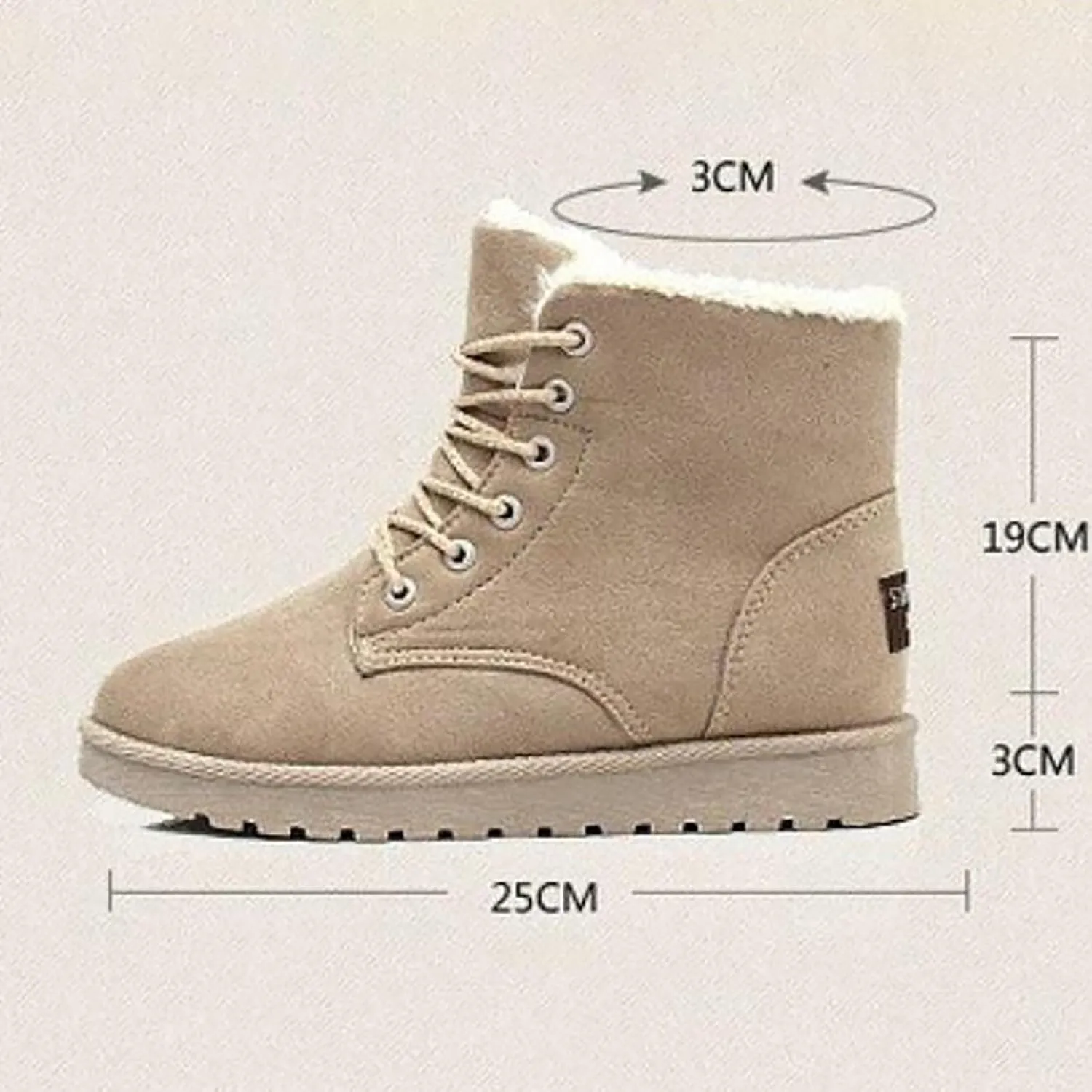 Snow Boots for Women Women's Ankle Boots Winter Cloth Lace up Round Toe Warm Comfortable Outdoor Short Leather Boots