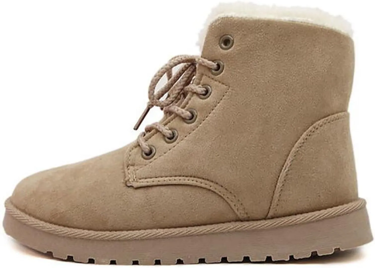 Snow Boots for Women Women's Ankle Boots Winter Cloth Lace up Round Toe Warm Comfortable Outdoor Short Leather Boots