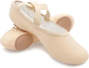 Stretch Canvas Split Sole Ballet Shoes for Adults, Women, Men (Light Pink, US Footwear Size System, Adult, Women, Numeric, Narrow, 8)