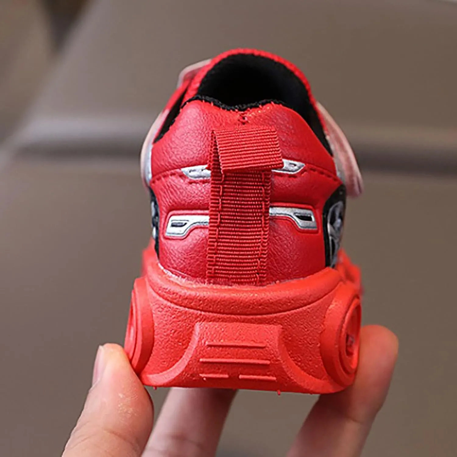 Toddler Boys Light Up Shoes Car Pattern Luminous Sport Sneaker, Kids Fashion Stylish Cute Soft Sole Athletic Shoes