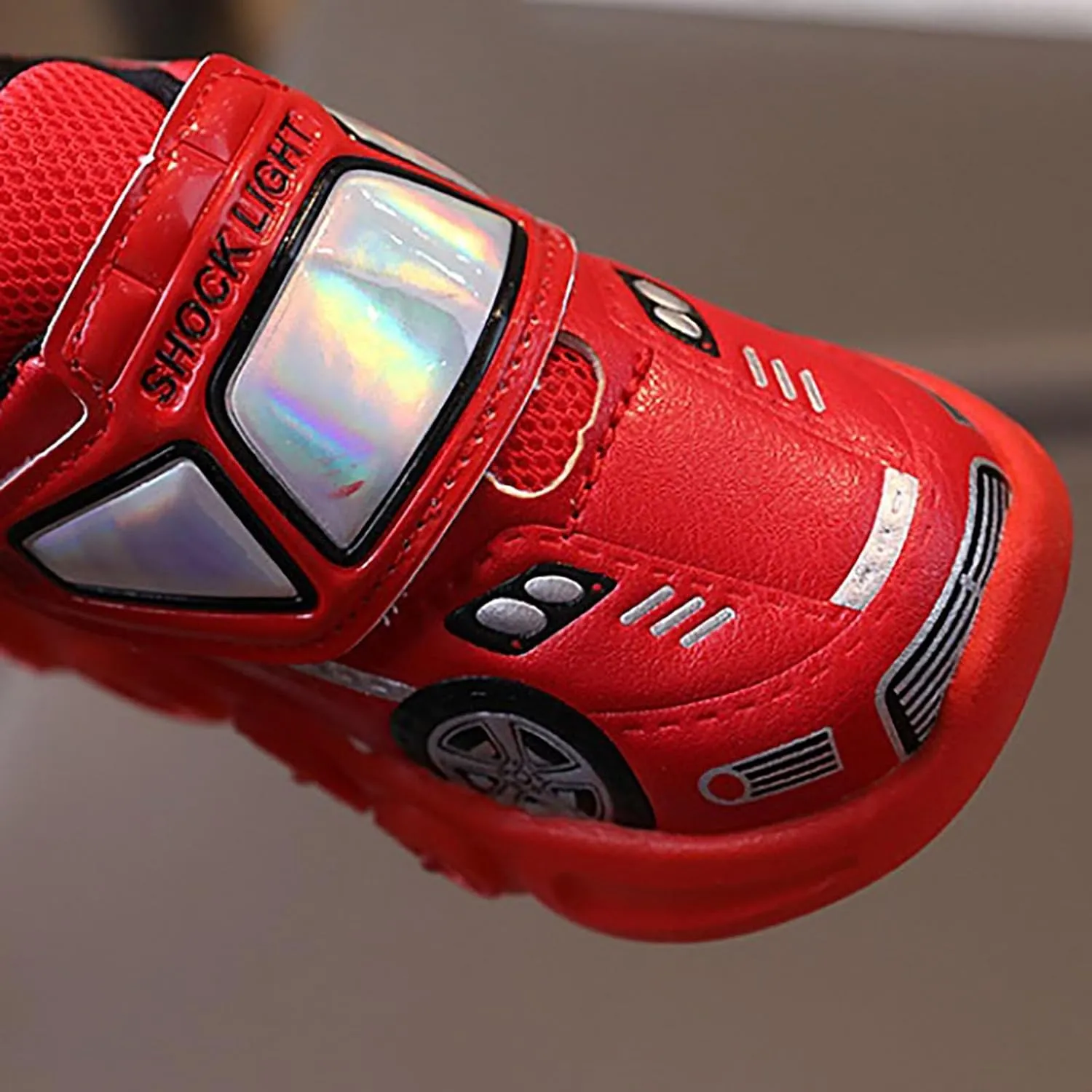 Toddler Boys Light Up Shoes Car Pattern Luminous Sport Sneaker, Kids Fashion Stylish Cute Soft Sole Athletic Shoes