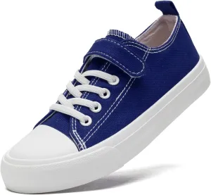 Toddler Shoes for Boys Girls, Kids Canvas Sneakers Classic Adjustable Strap Lace Up Comfortable Lightweight Running Walking Casual Shoes