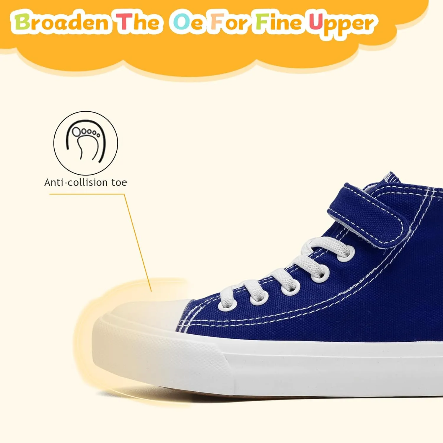 Toddler Shoes for Boys Girls, Kids Canvas Sneakers Classic Adjustable Strap Lace Up Comfortable Lightweight Running Walking Casual Shoes