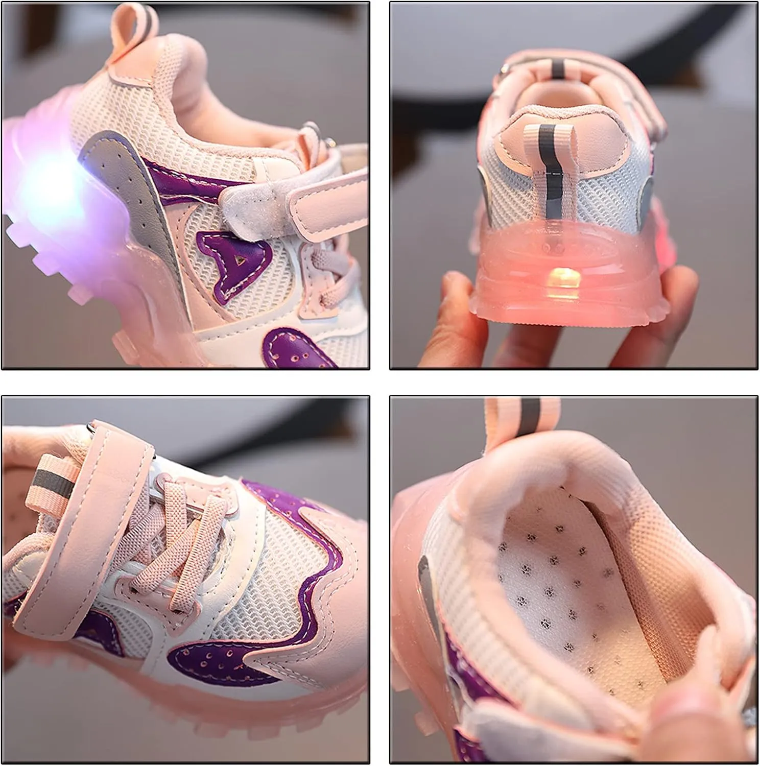 Toddler Summer Fashion Sneakers Kids Baby Girls Boys Sneakers Bling Led Light Luminous Sport Shoes