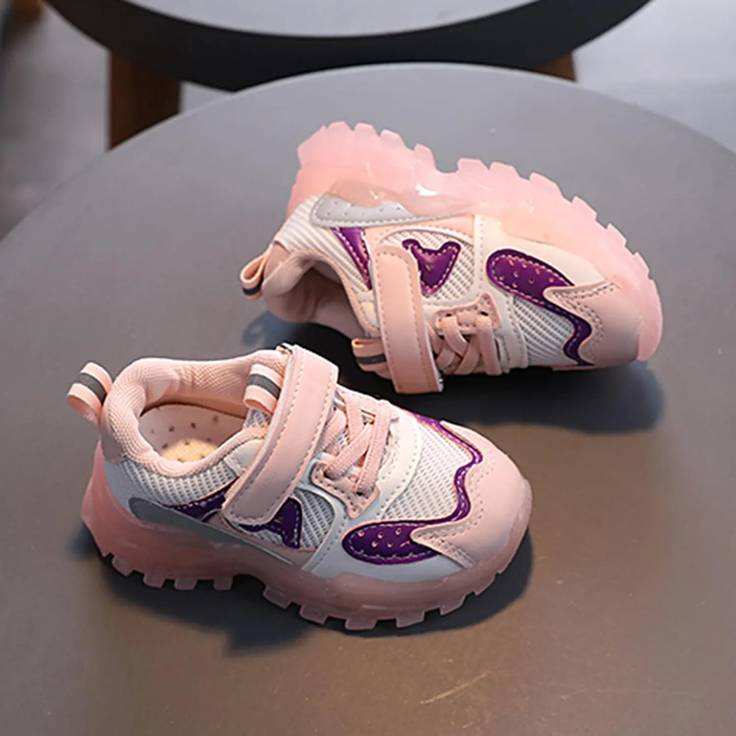 Toddler Summer Fashion Sneakers Kids Baby Girls Boys Sneakers Bling Led Light Luminous Sport Shoes