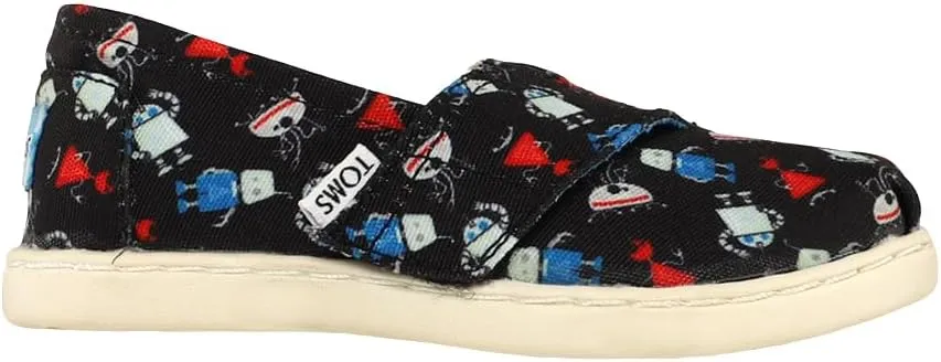 TOMS Toddler Boys Alpargata Graphic Slip On Casual Shoes - Black