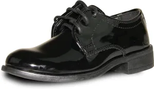 vangelo Boy Dress Shoe TAB-1 Oxford Tuxedo Shoe for Prom, Uniform, Prom and Formal Events Black Patent Size Big Kid 5Y