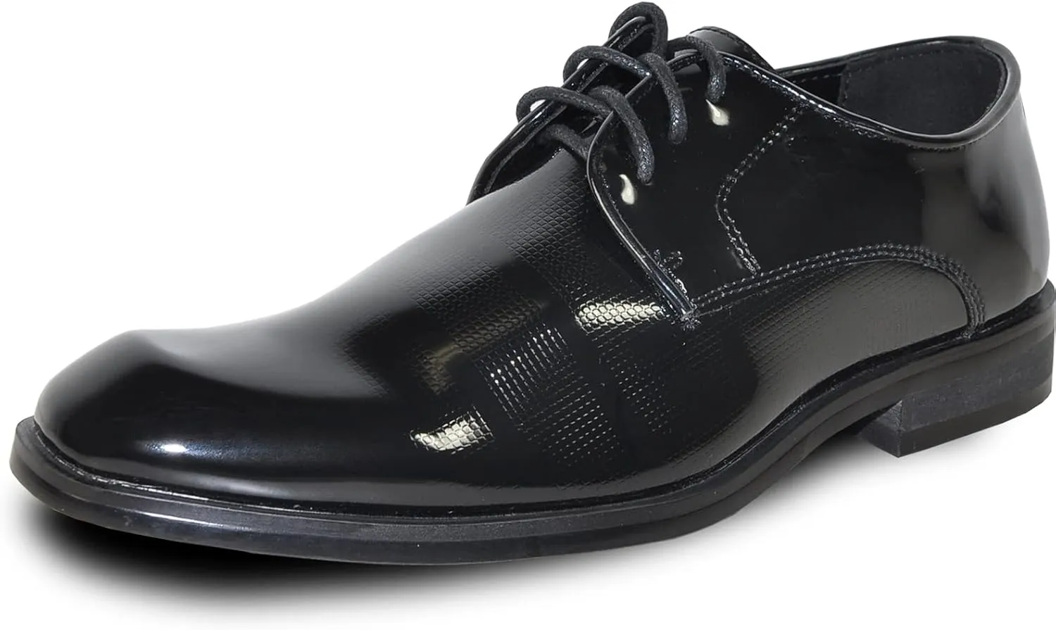 VANGELO Boy Kid Dress Shoes Fashion Oxford Lace Up Tuxedo Shoes for Prom, Uniform, Wedding Formal Events Size from Toddler to Big Kid