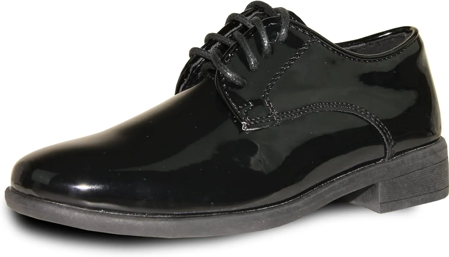 VANGELO Boy Kid Dress Shoes Fashion Oxford Lace Up Tuxedo Shoes for Prom, Uniform, Wedding Formal Events Size from Toddler to Big Kid