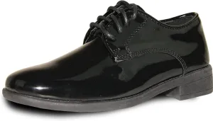 VANGELO Boy Kid Dress Shoes Fashion Oxford Lace Up Tuxedo Shoes for Prom, Uniform, Wedding Formal Events Size from Toddler to Big Kid
