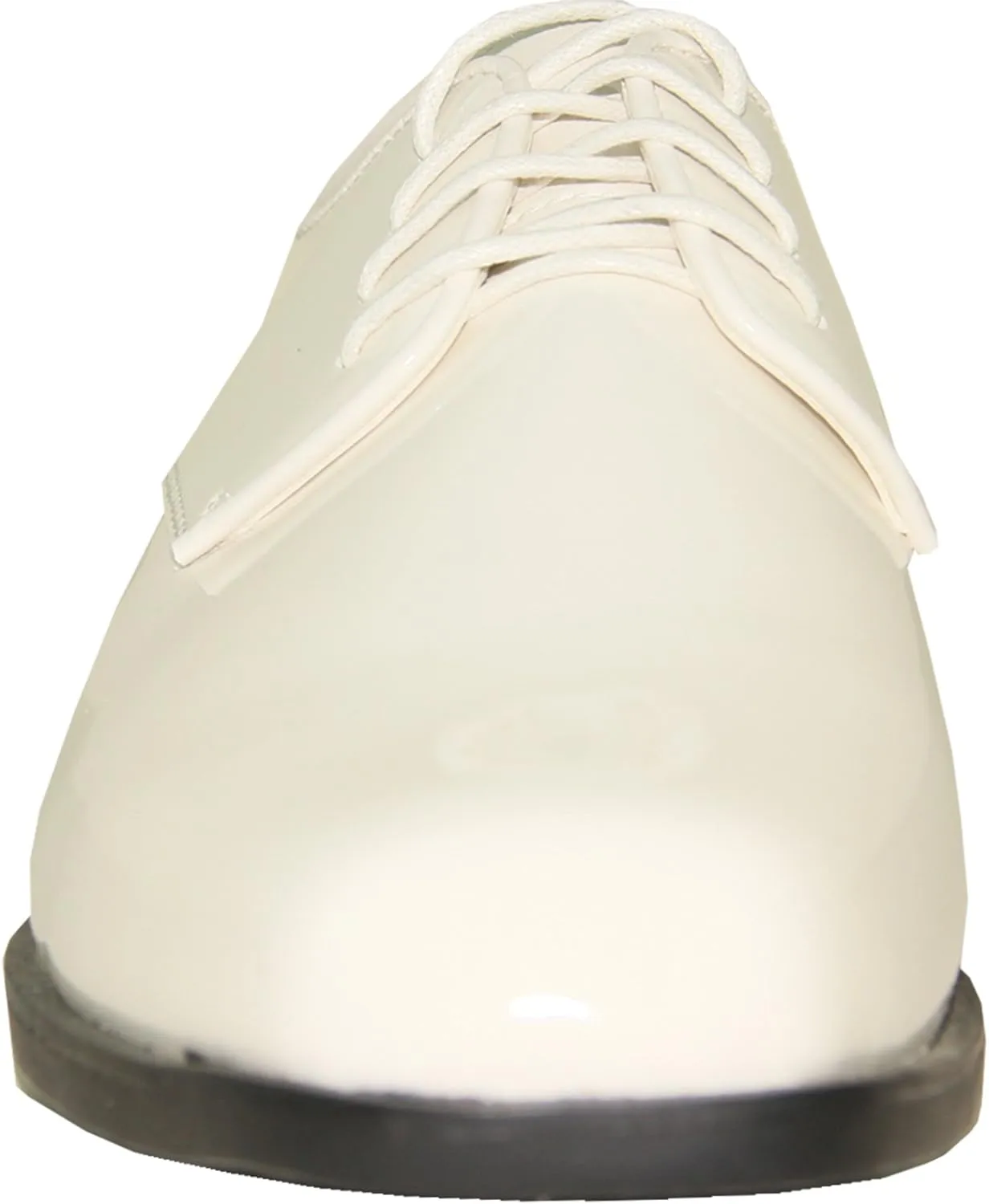 VANGELO Men's Tuxedo Shoes TUX-1 Wrinkle Free Dress Shoes Formal Oxford Ivory Patent
