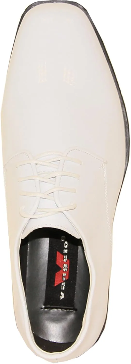 VANGELO Men's Tuxedo Shoes TUX-1 Wrinkle Free Dress Shoes Formal Oxford White Patent