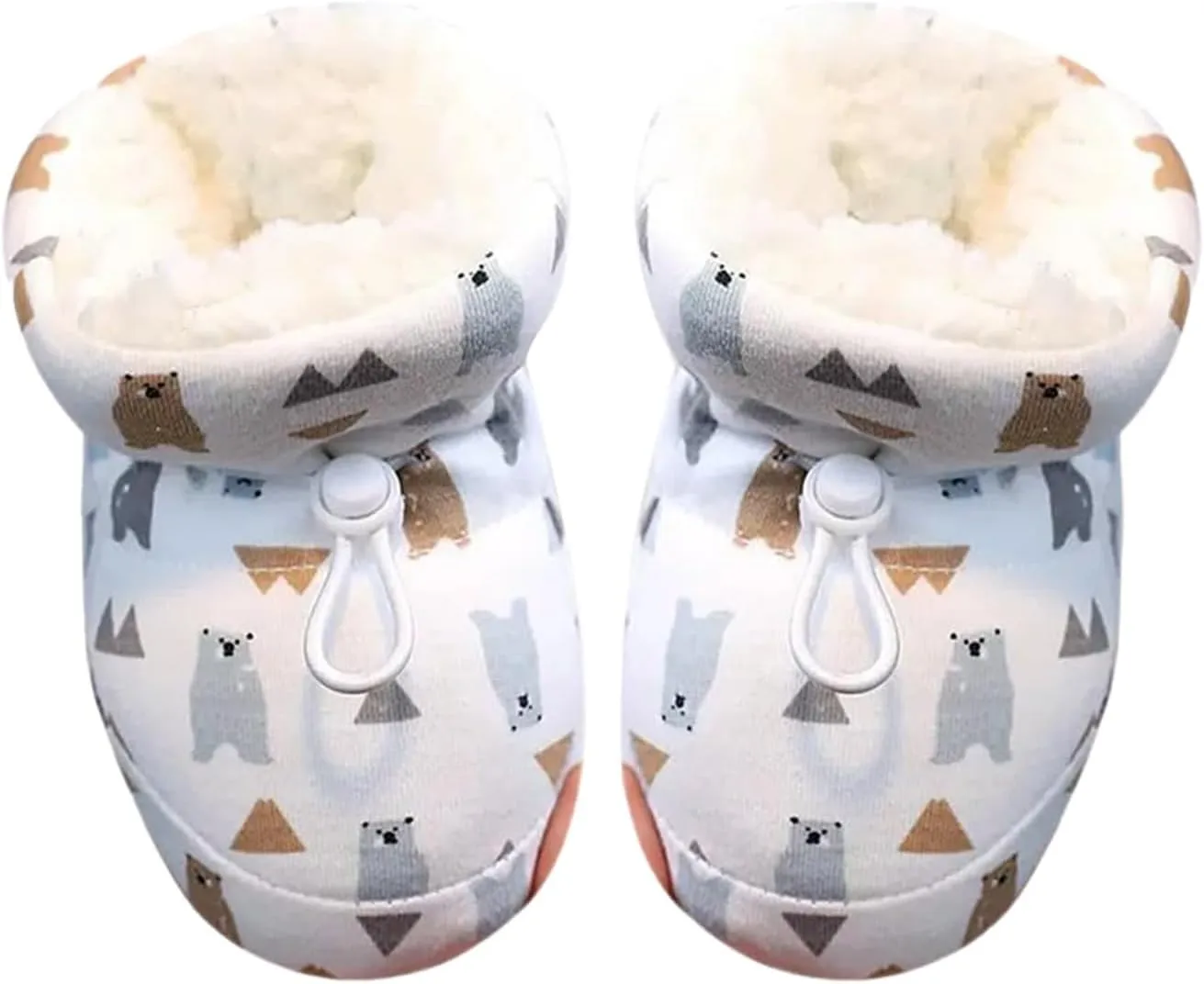Warm Furry Baby Boots Toddler Boy Girl Cozy Fleece Booties Winter Snow Anti Slip Soft Sole Sock Unisex Outdoor Shoes