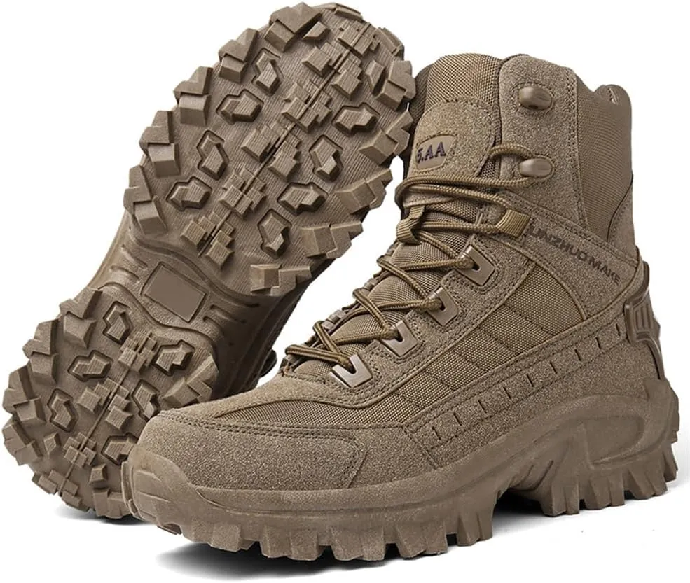 Waterproof Hiking Work Boots Men's Tactical Boots 6 Inches Lightweight Military Boots Breathable Outdoors Desert Boots