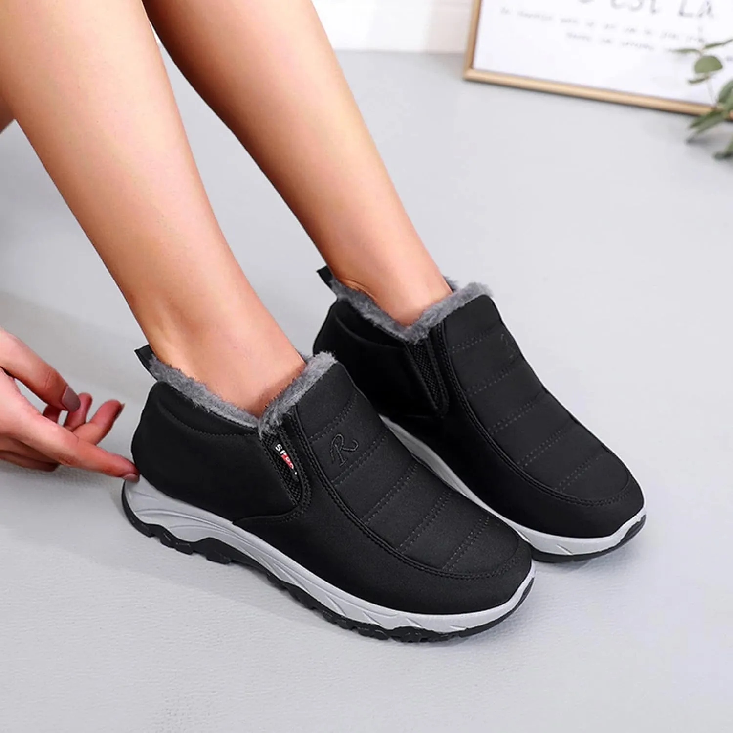 Winter Boots for Women Waterproof Thermal Women Snow Boots Size 8 Winter Boots for Women Snow Waterproof Womens Waterproof Hiking Boots Wide Width Botas Invierno Mujer Negras