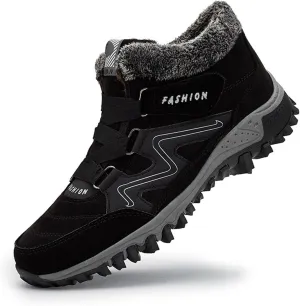 Winter Hiking Boots Men,Fashion Comfortable Fur Lined Snow Boots Men,Lightweight Breathable Cold-Weather Warm Winter Boots for Men,Slip Resistant