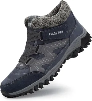Winter Hiking Boots Men,Fashion Comfortable Fur Lined Snow Boots Men,Lightweight Breathable Cold-Weather Warm Winter Boots for Men,Slip Resistant