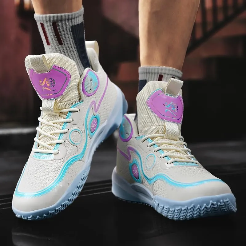 Women Men Basketball Shoes Neutral Breathable Non Slip Sneakers High Top Fashion Outdoor Casual Shoes Sneakers.