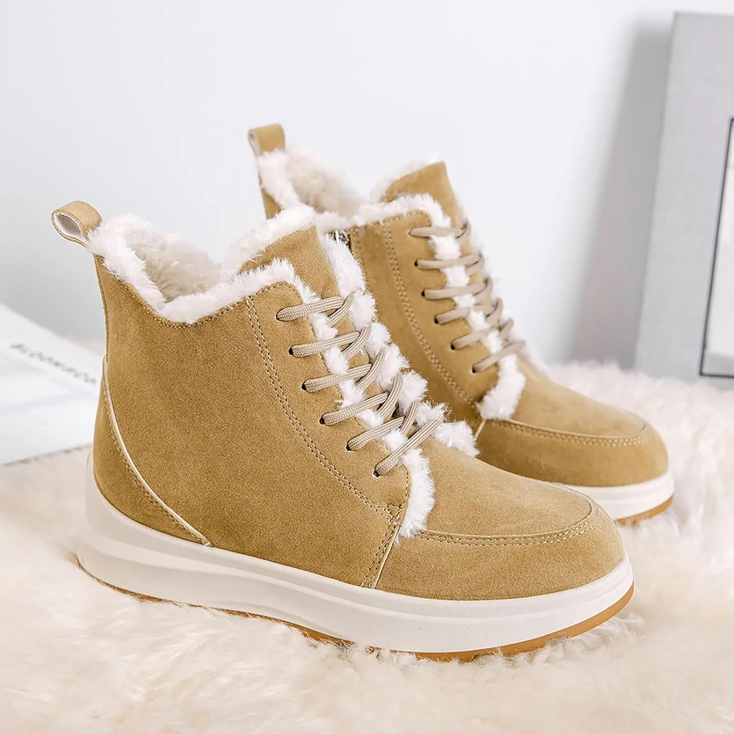 Women Snow Boots Waterproof Hiking Boots Outdoor Ankle Booties Athletic Trekking Snow Boots Womens Winter Shoes