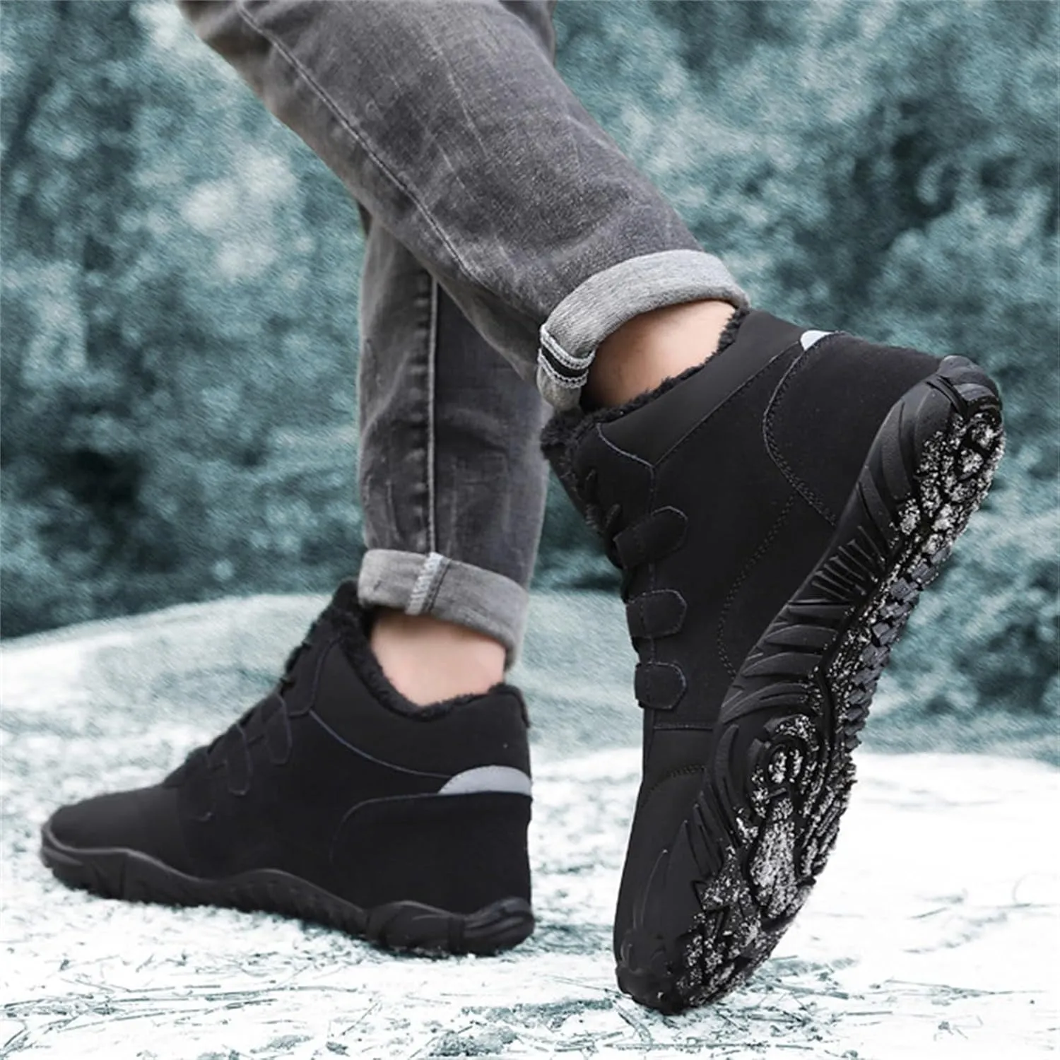 Women Winter Boots Wide Calf White and Black Winter Boots for Women Snow Boots Women Slip On Winter Boots for Women Womens Winter Booties Prime of Day Deals