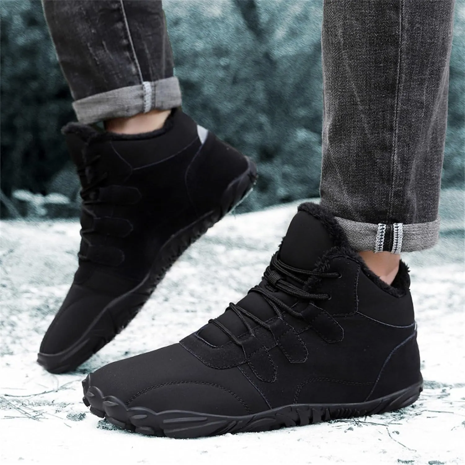 Women Winter Boots Wide Calf White and Black Winter Boots for Women Snow Boots Women Slip On Winter Boots for Women Womens Winter Booties Prime of Day Deals